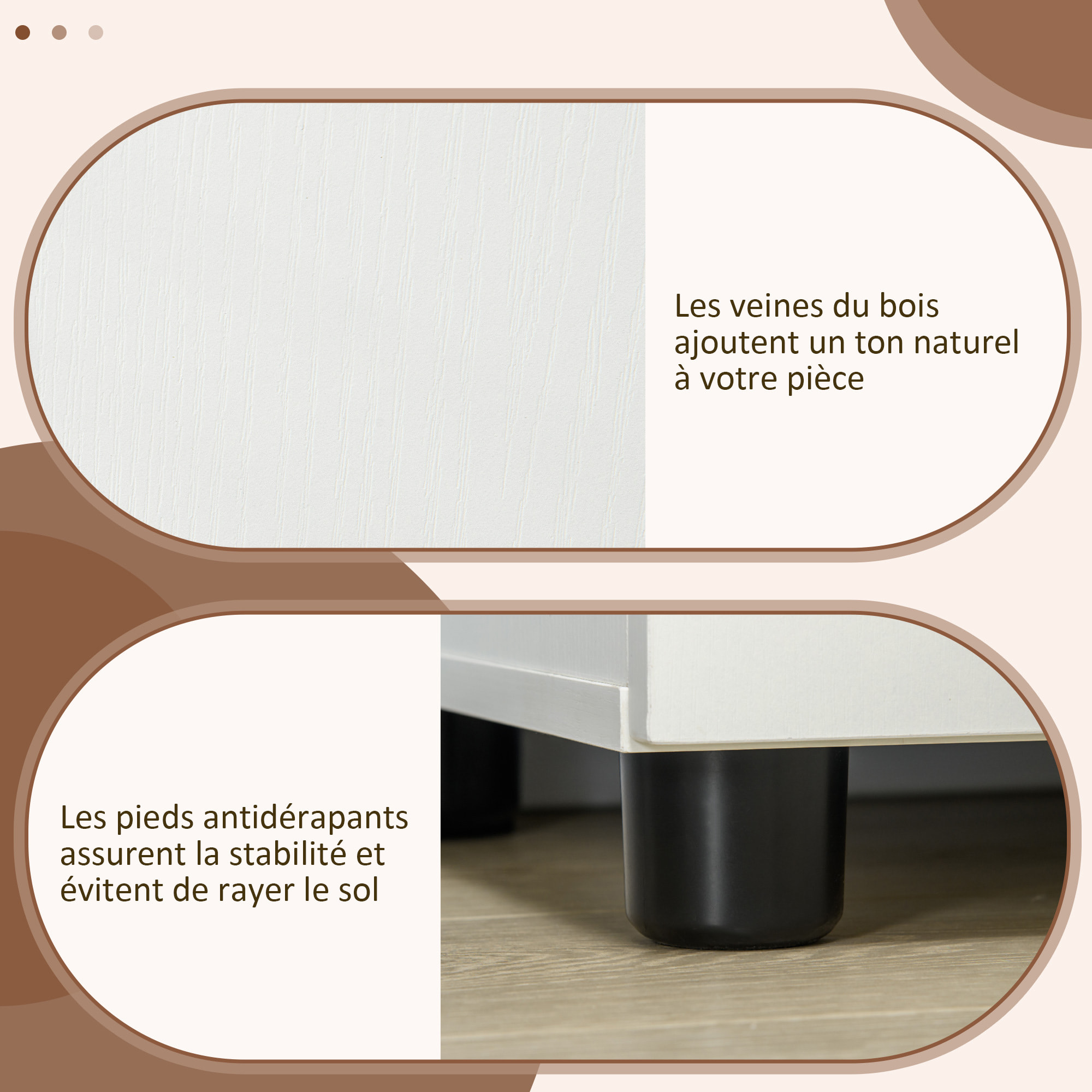 Armoire de bureau verrouillable 2 portes étagère effet bois blanc