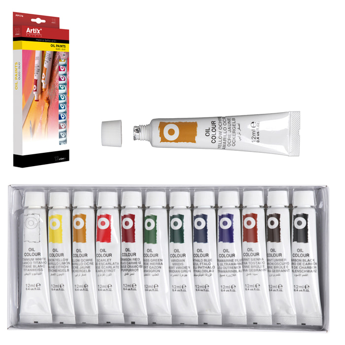 PINTURA ÓLEO 12 TUBOS