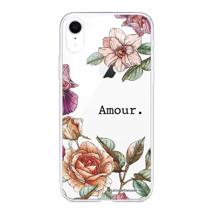 Coque iPhone Xr silicone transparente Amour en fleurs ultra resistant Protection housse Motif Ecriture Tendance La Coque Francaise