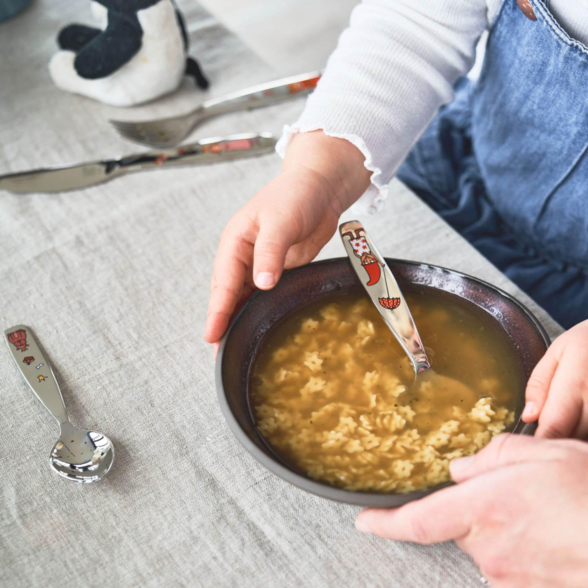 4-pcs, Couverts pour enfants, Argent