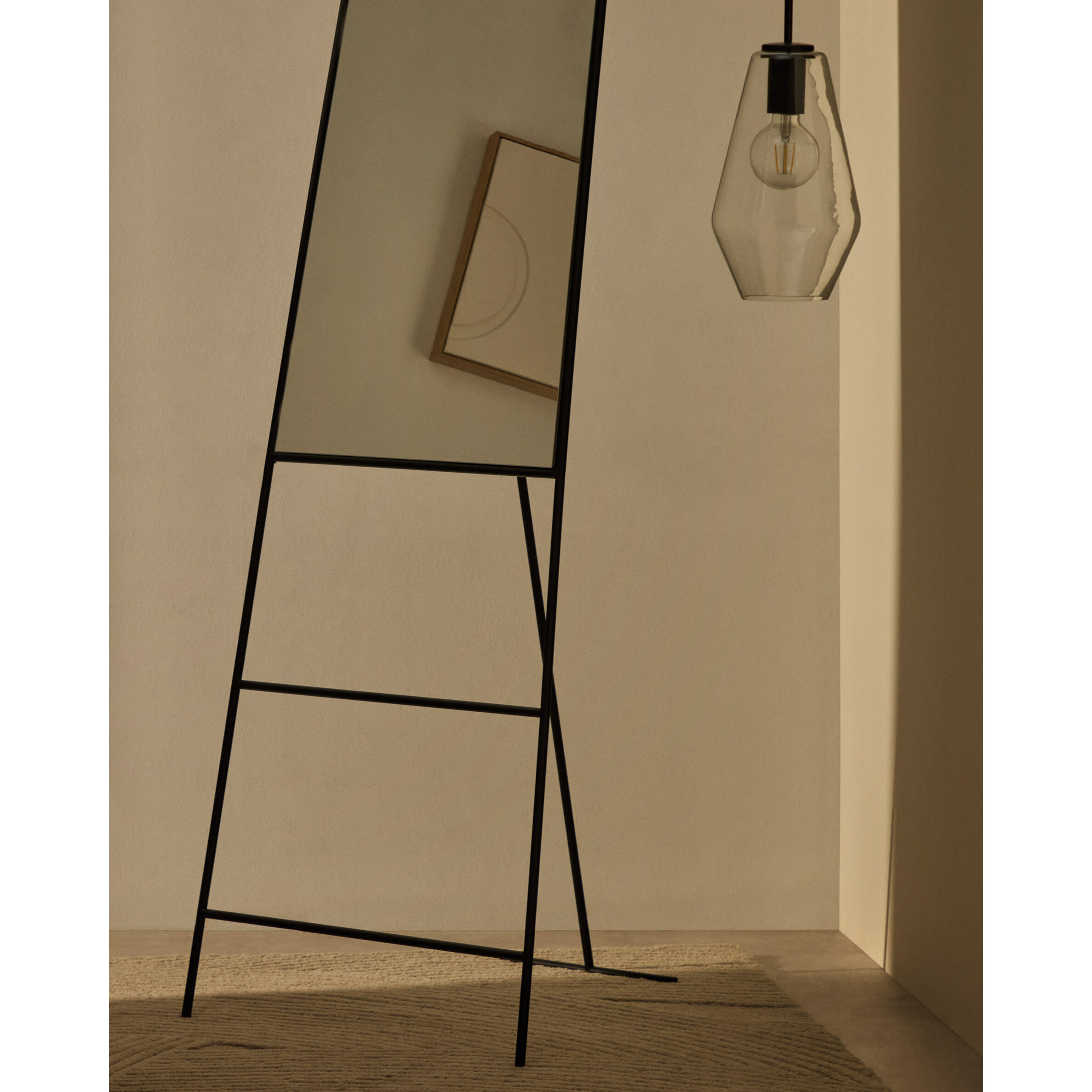 Miroir Sur Pied 55 X 166 Cm Métal NORLAND