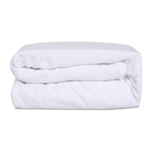 Protège Matelas Songe, Coton Gratté, 200 gr m², Bonnet 30 cm, Blanc, Respirant, Confort Doux, Fabrication Française, Lavable