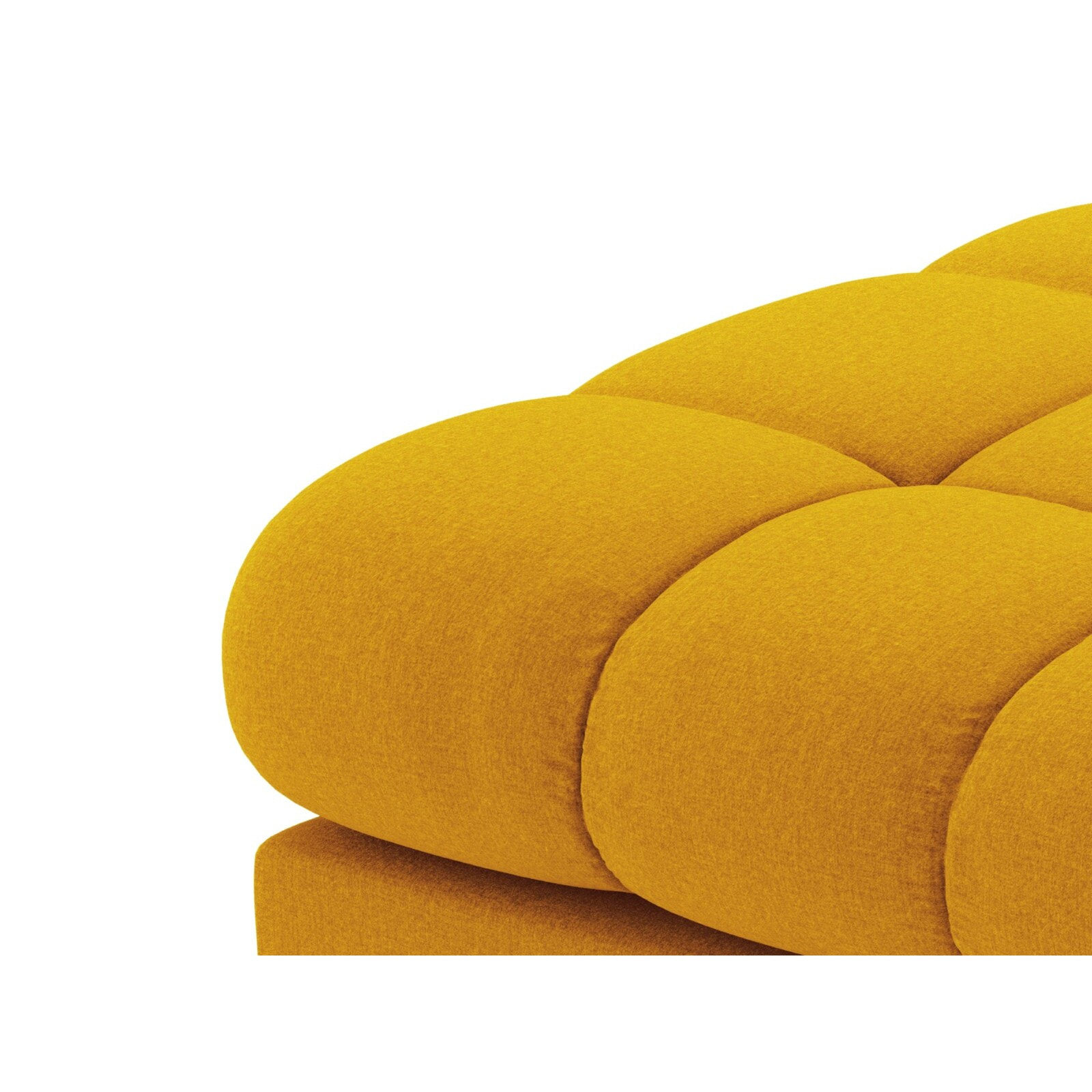 Méridienne droite "Bali" en tissu structurel jaune