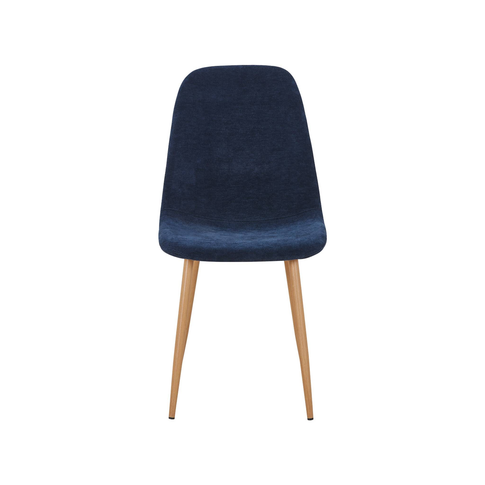 Chaise décor bois et tissu (lot de 2) VERA