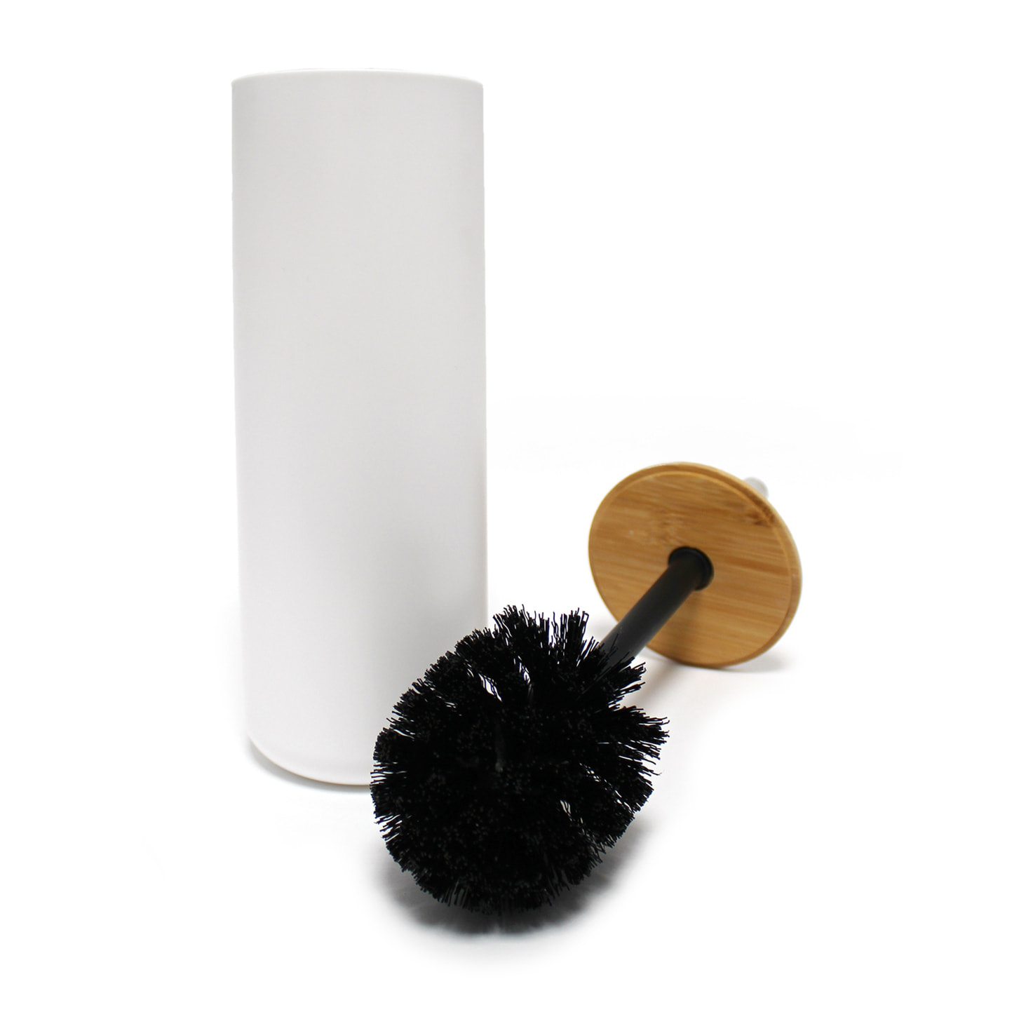 Brosse WC bambou - Blanc