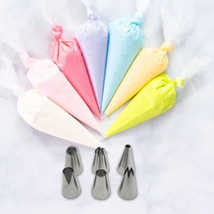 Lot de 20 poches à douilles plastique avec douilles inox et plastique 32 cm Zenker Smart Pastry
