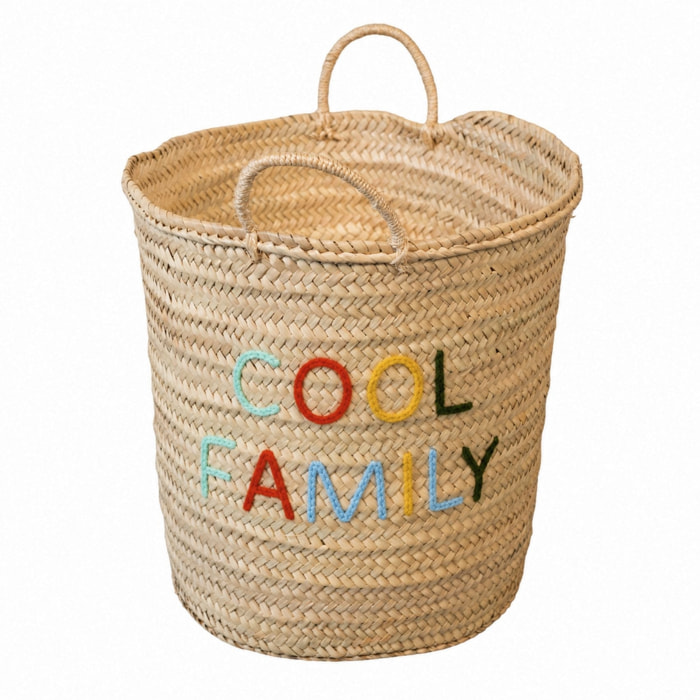 Panier de rangement tressé COOL FAMILY - Naturel