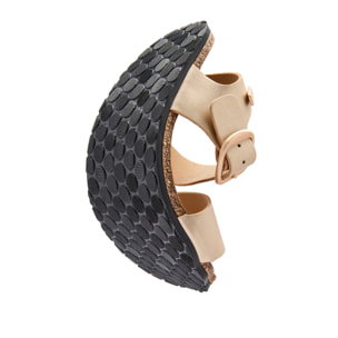 Sandalias Abiertas Barefoot Goflex con Detalles Brillantes en Dorado