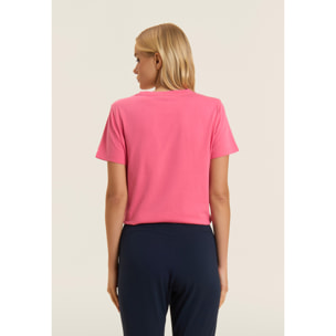 T-shirt Comfort Fit con Logo FREDDY e Slogan "Time Shine"