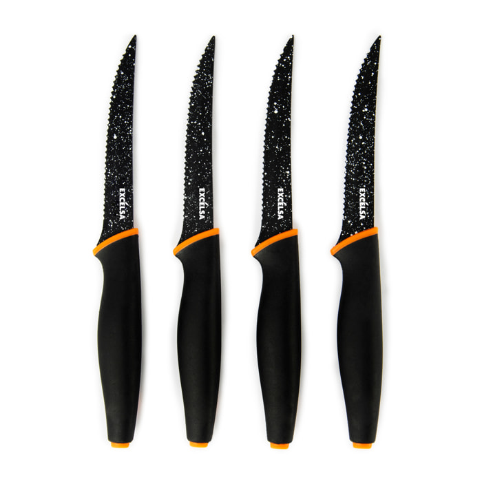 Set 4 Coltelli Bistecca Excelsa – Steak, Acciaio Nero