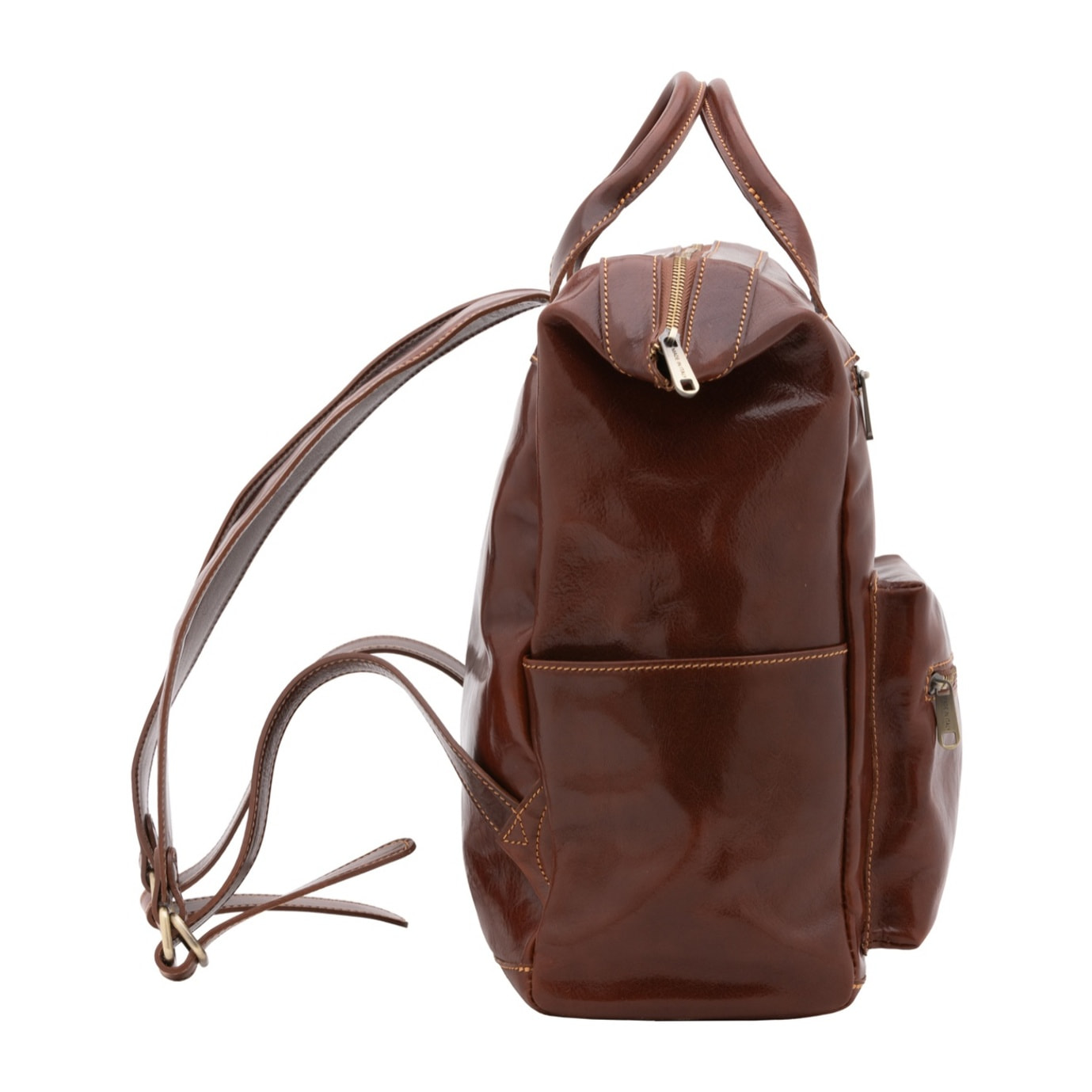 Borsa a tracolla uomo in vera pelle - Modello False - Made in Italy - 37.0 x 30.0 x 17.0 cm
