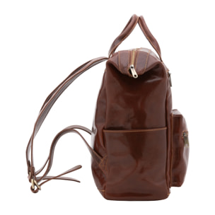 Borsa a tracolla uomo in vera pelle - Modello False - Made in Italy - 37.0 x 30.0 x 17.0 cm