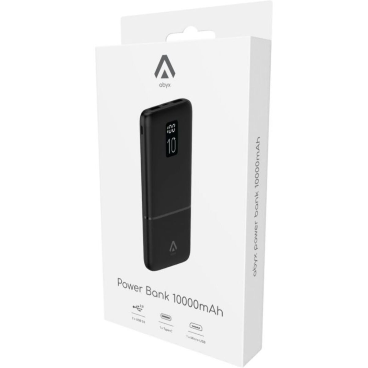 Batterie externe ABYX 10 000 mAh noire