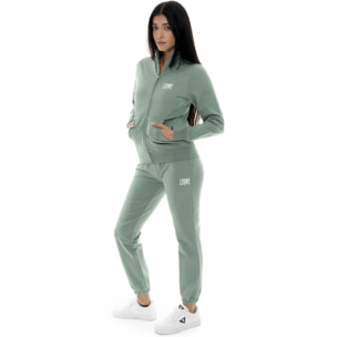Chándal de mujer Leone Spring Vibes de algodón sin forro polar con cuello y cremallera