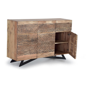 Aparador de Madera de Acacia Estilo Rústico Moderno