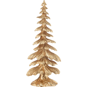 J-Line decoration Sapin de Noël - polyrésine -  or - large