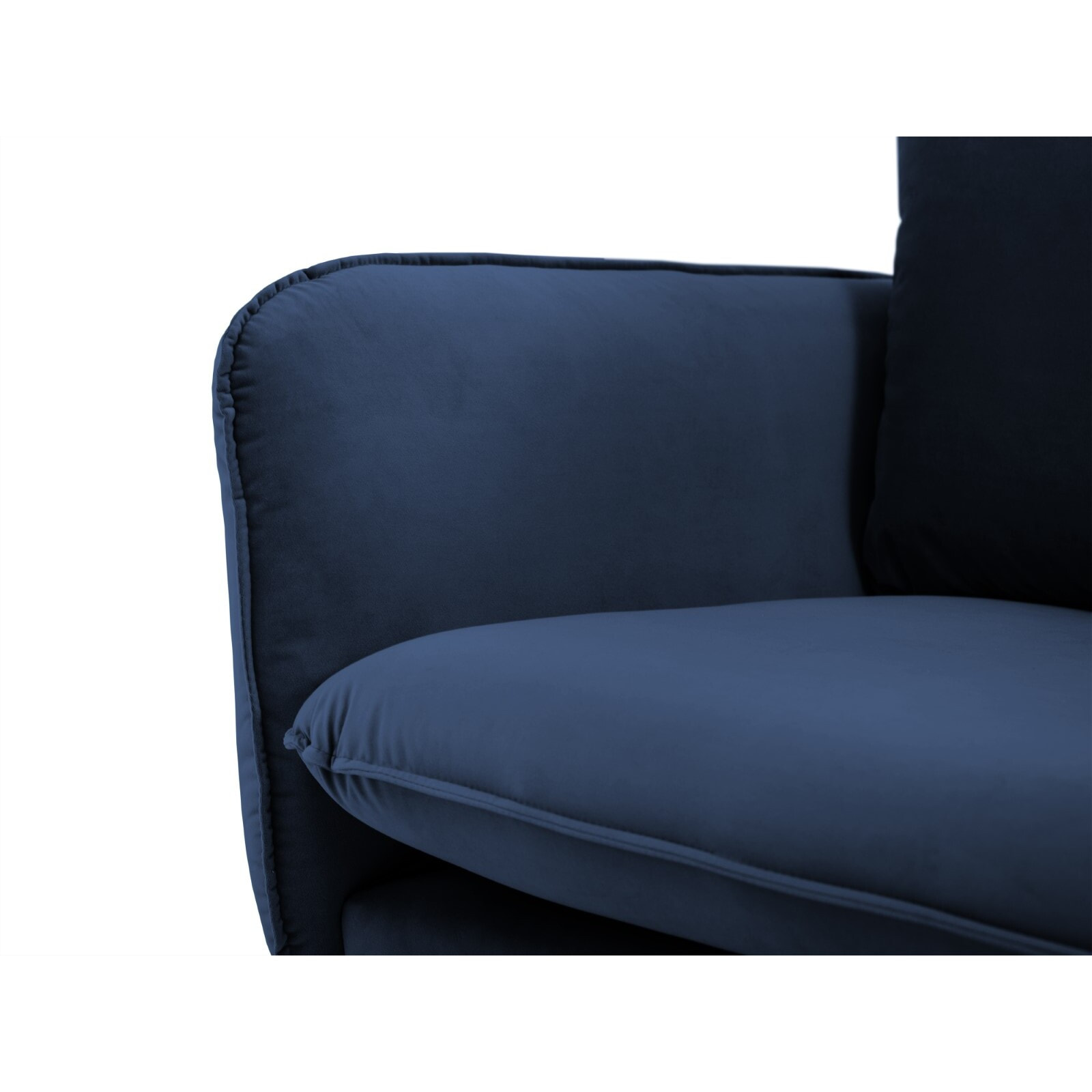 Fauteuil "Vienna" en velours bleu roi