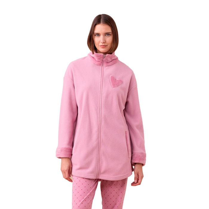 Vestaglia donna in micropile articolo cuore. Noidinotte
