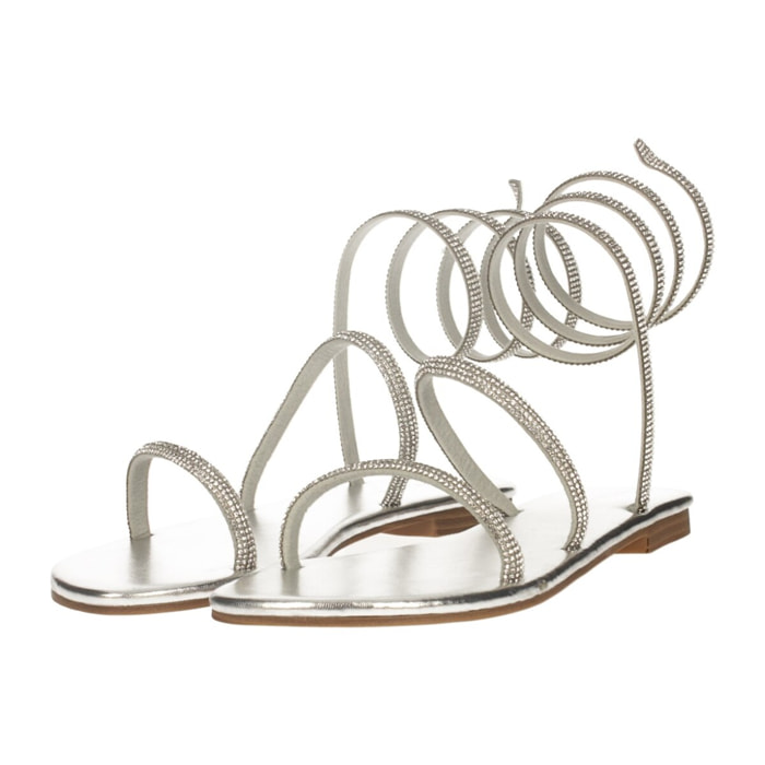 Sandali Donna Tata Italia Argentato