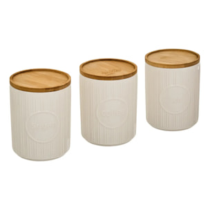 3 Boîtes de conservation grès blanc