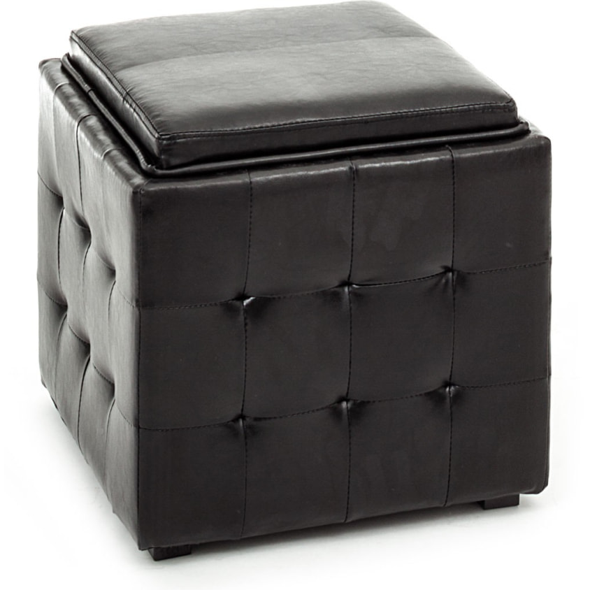 Oresteluchetta pouf poggiapiedi LOWELL BLACK Nero