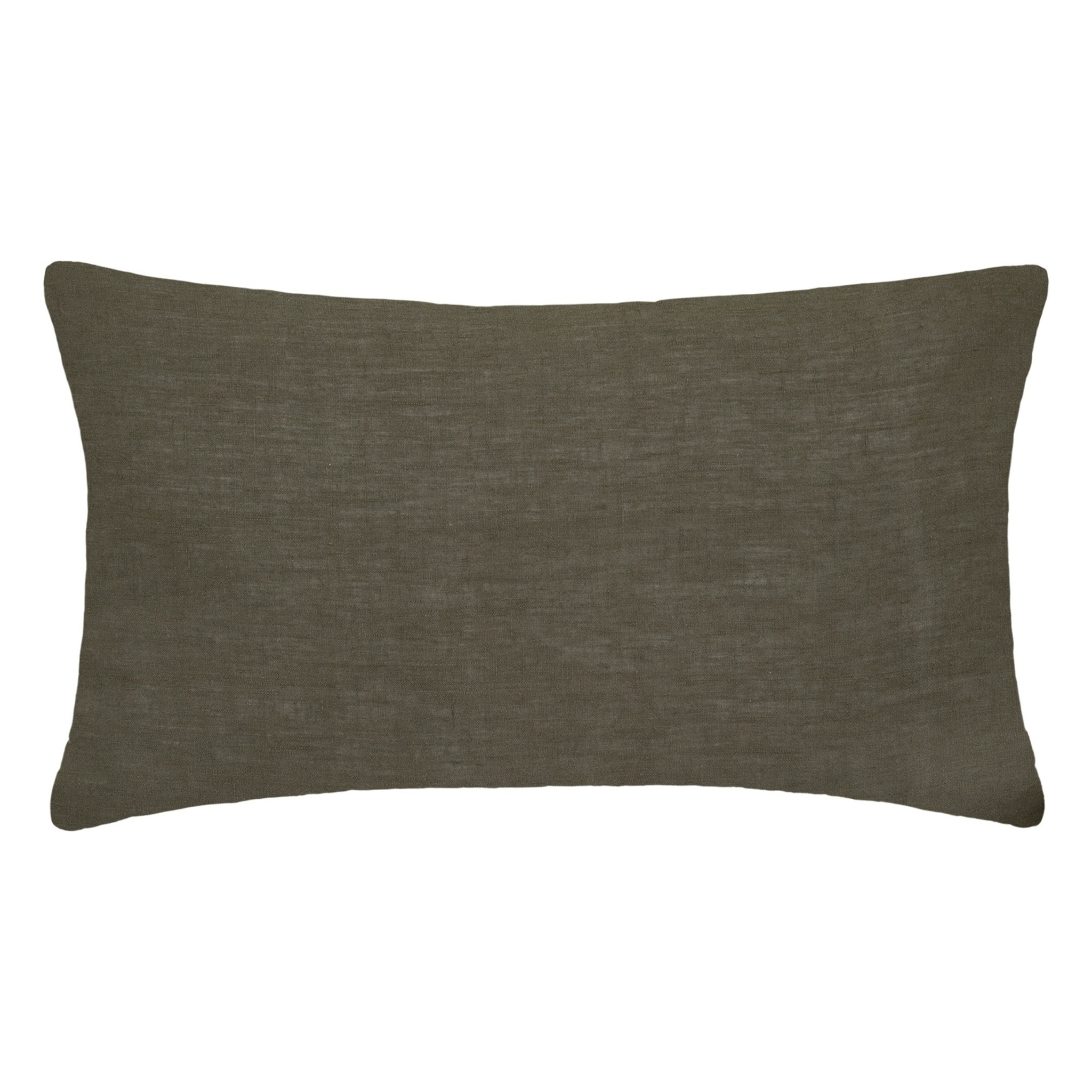 Funda de cojín 100% lino 50x70cm caqui