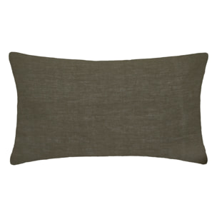 Funda de cojín 100% lino 50x70cm caqui