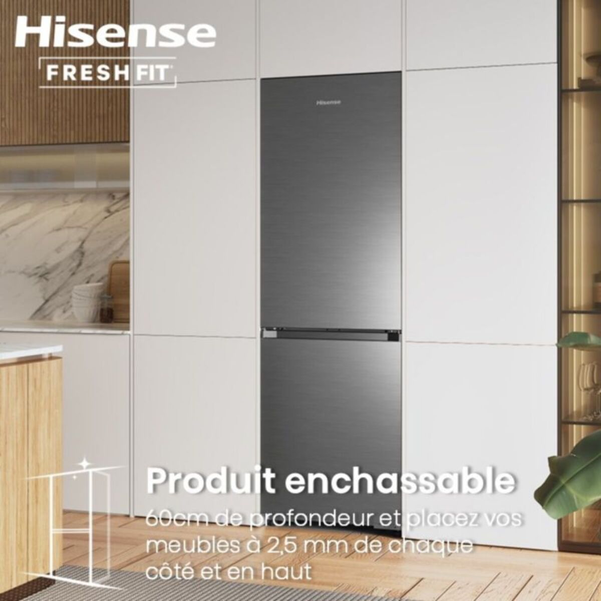Réfrigérateur combiné HISENSE RB3K330SAIE FreshFit