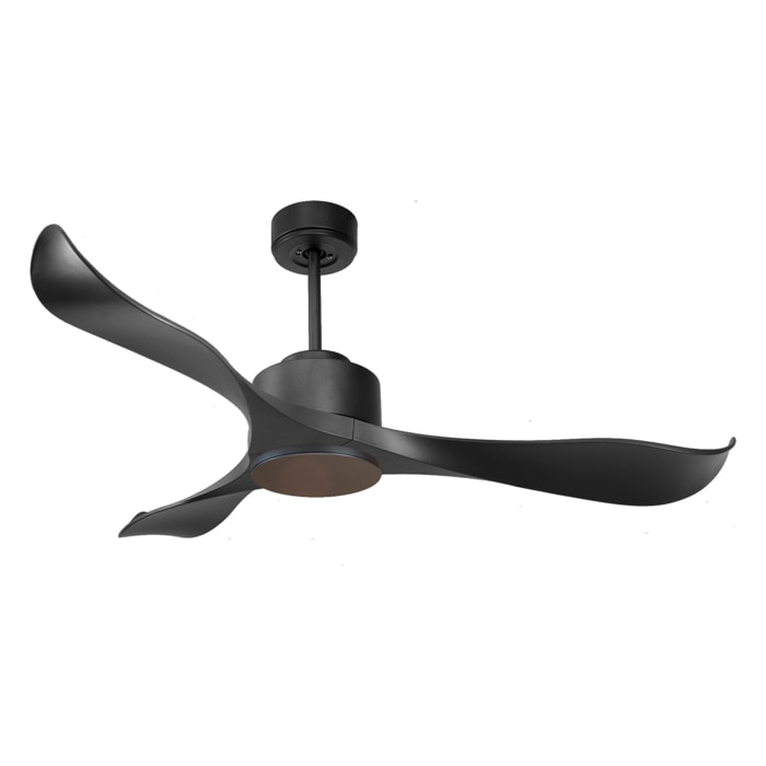 Ventilateur de plafond ø132 cm avec Wifi Réversible Hypersilence 40   W Noir