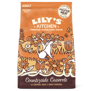 LILY'S KITCHEN Chien Countryside Casserole Poulet au canard et patates douces 7kg