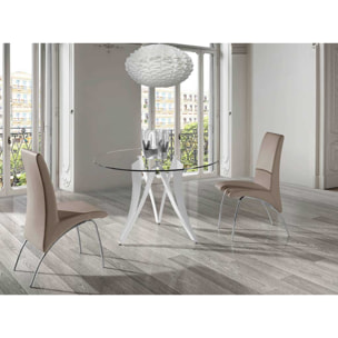 Mesa circular – Diseño en cristal