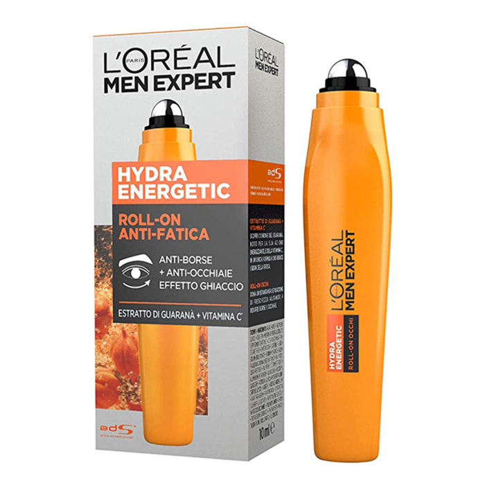 2x Contorno Occhi Roll-On Anti-Fatica con Vitamina C e Cafferina Men Expert Hydra Energetic