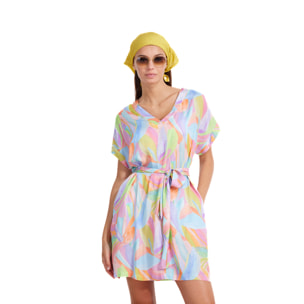 Abito donna corto viscosa pennellato Noidinotte