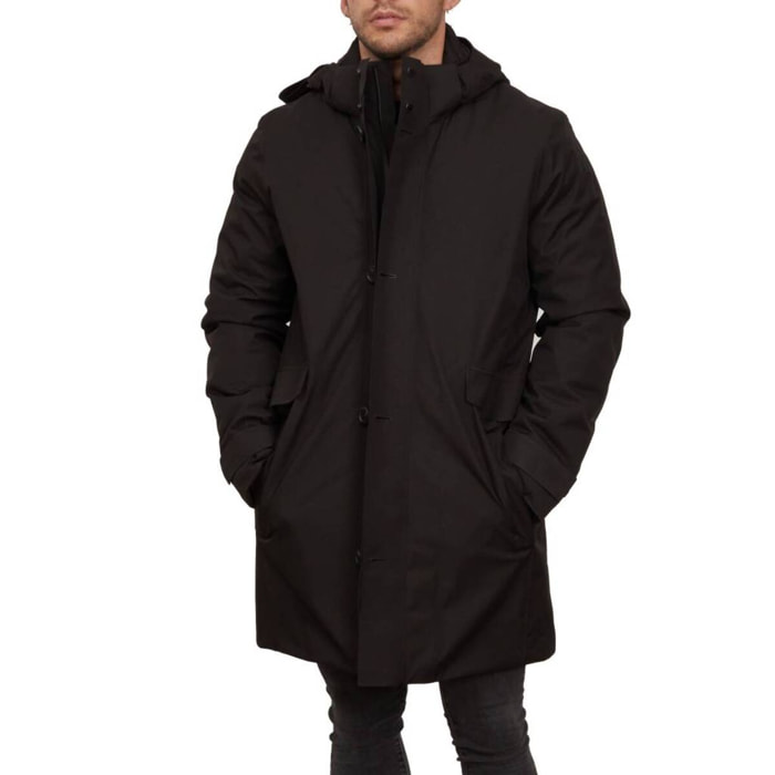 Abrigos Hombre de la marca GEOX  modelo M CLINTFORD LONG JKT Black