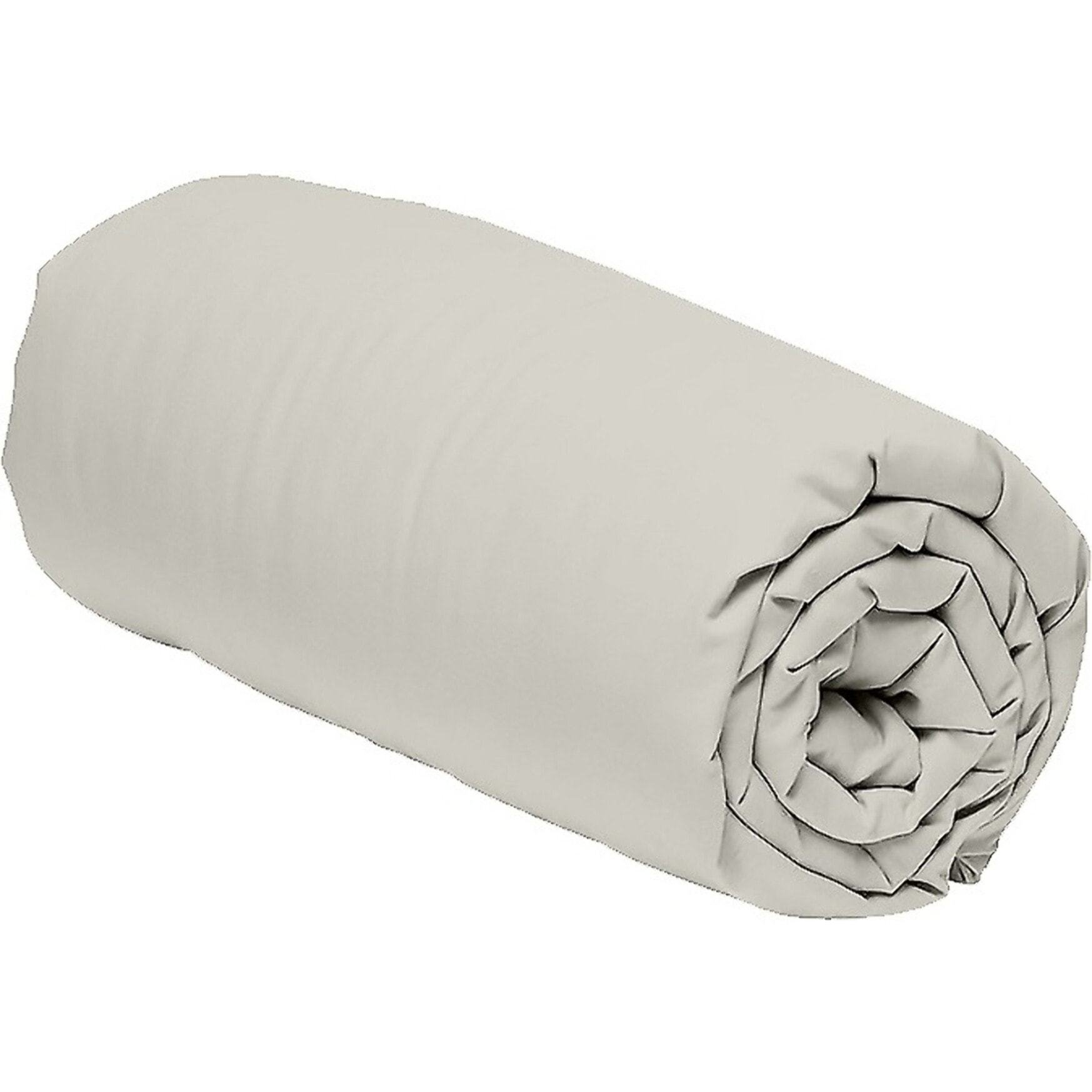 DRAP HOUSSE 2 PERS 140x190  GRIS PERLE