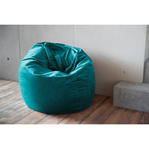 William Velours Bleu Paon