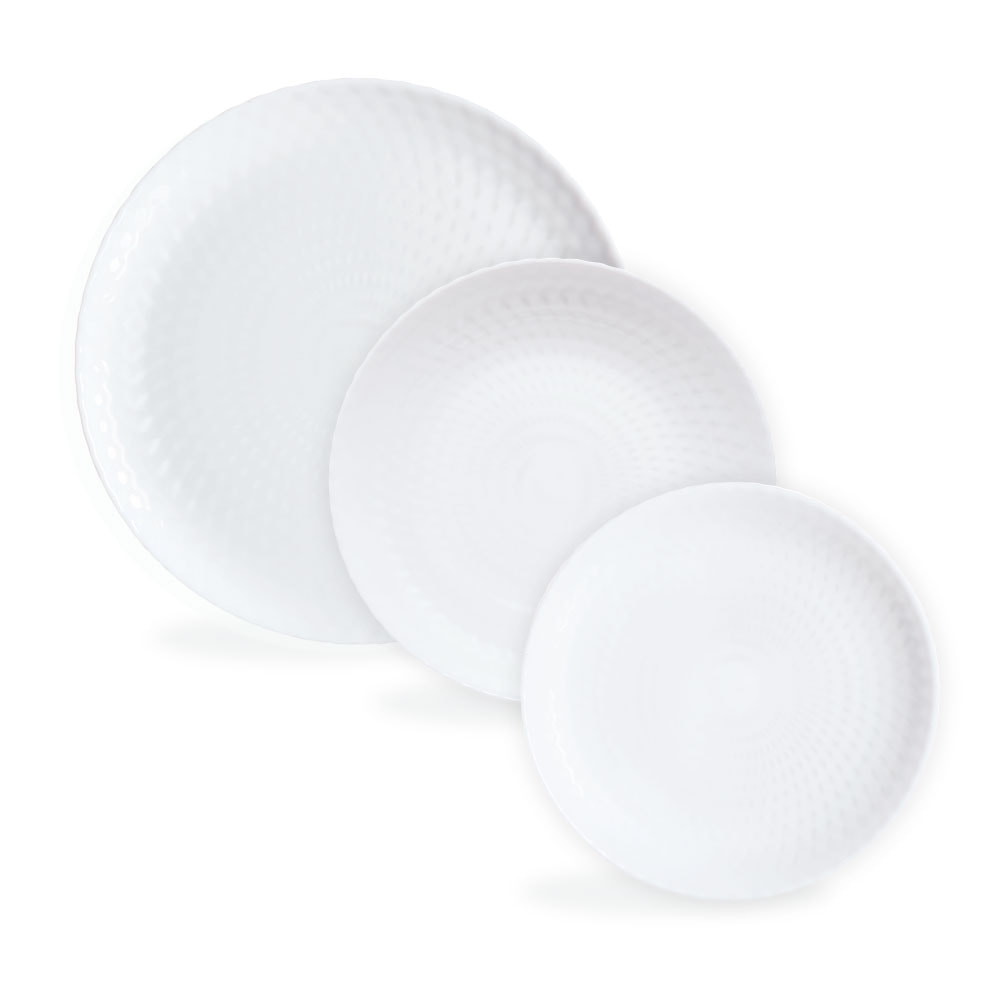 Servizio da tavola 18 pezzi - Pampille Blanc - Luminarc