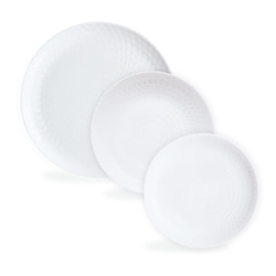 Servizio da tavola 18 pezzi - Pampille Blanc - Luminarc