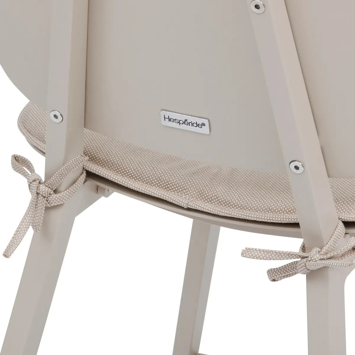 Lot de 2 chaises hautes de jardin "Terzano" argile & beige aluminium