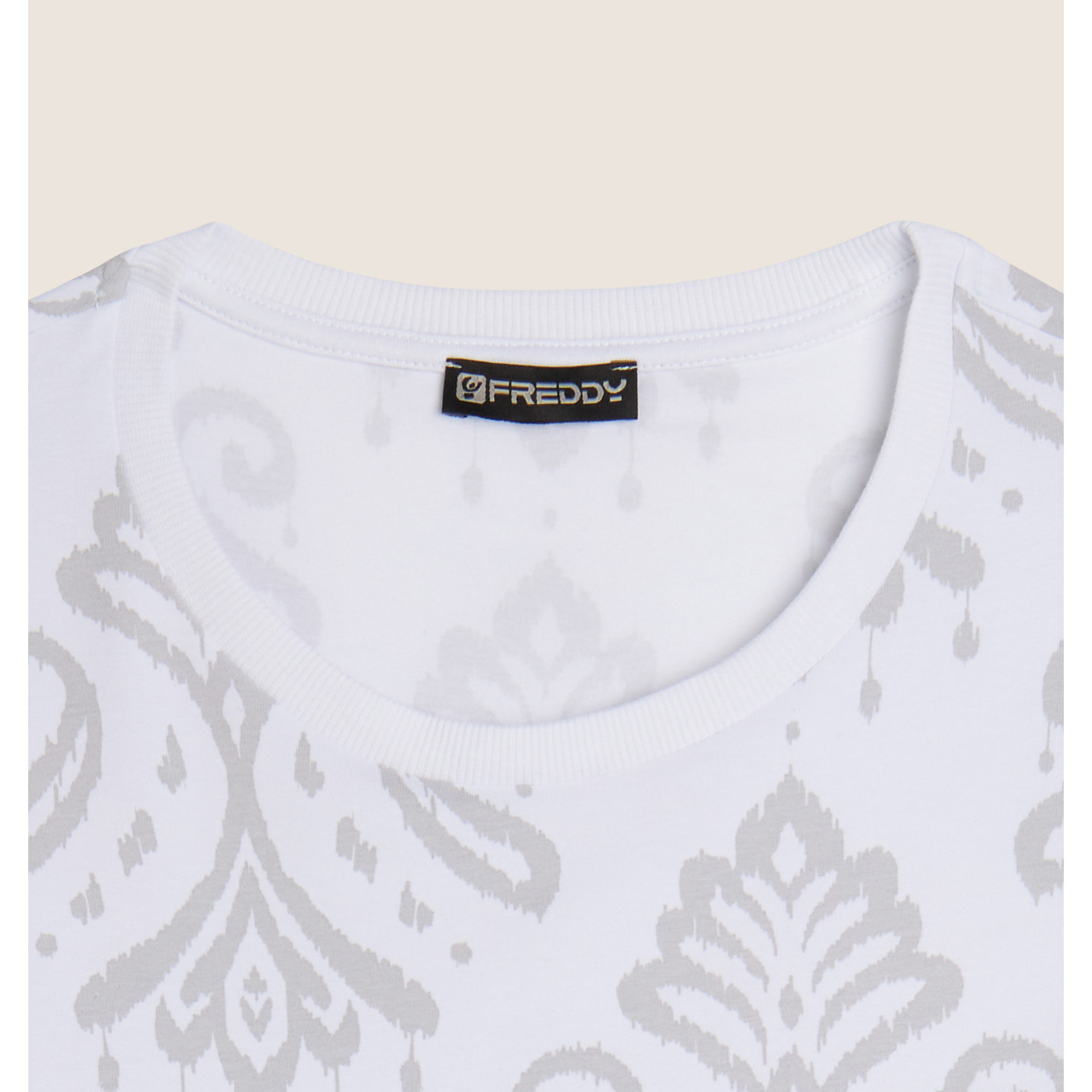 Tuta donna in jersey con felpa girocollo stampa floreale