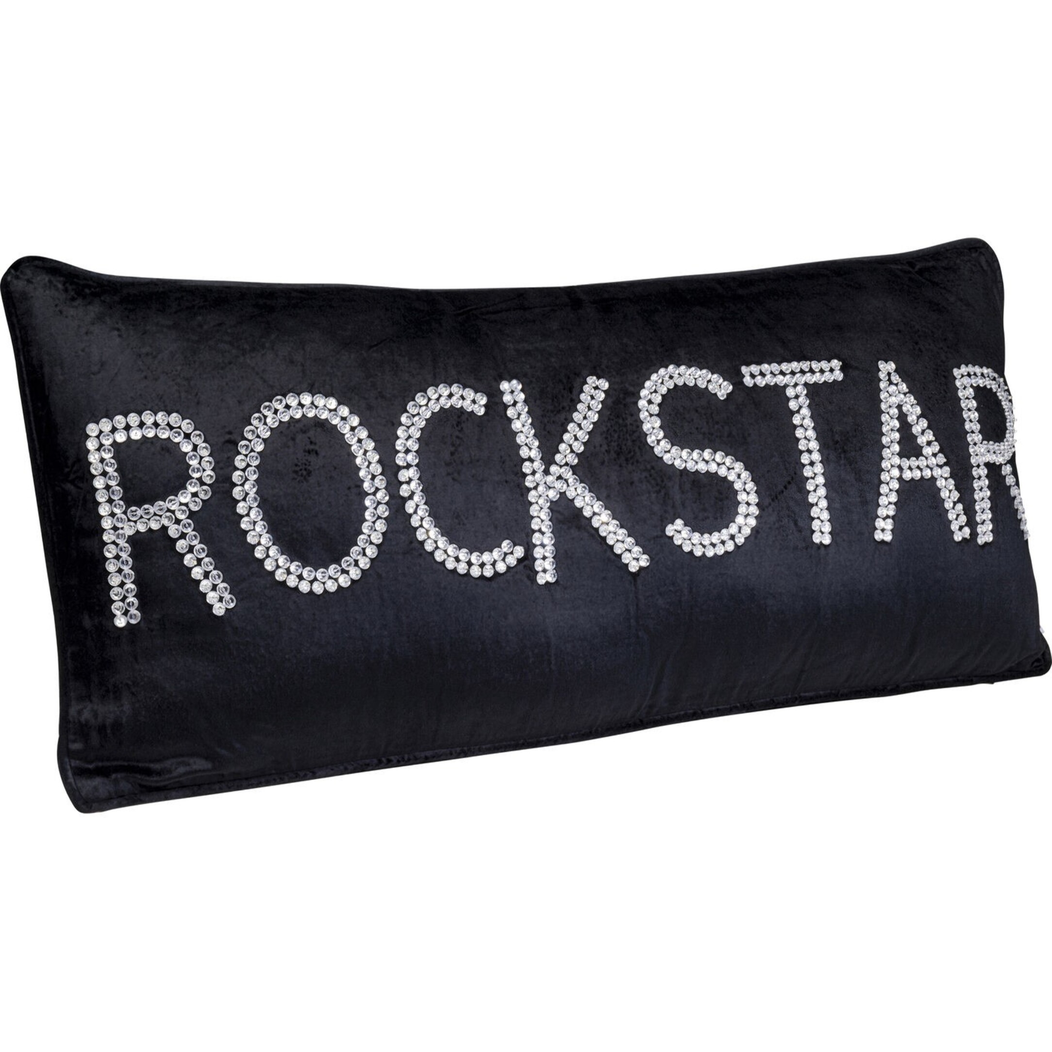 Coussin Beads Rockstar noir Kare Design