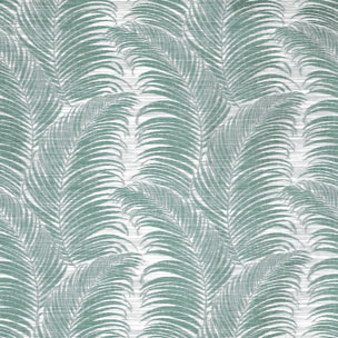 Rideau à oeillets aux motifs palmes - Bleu