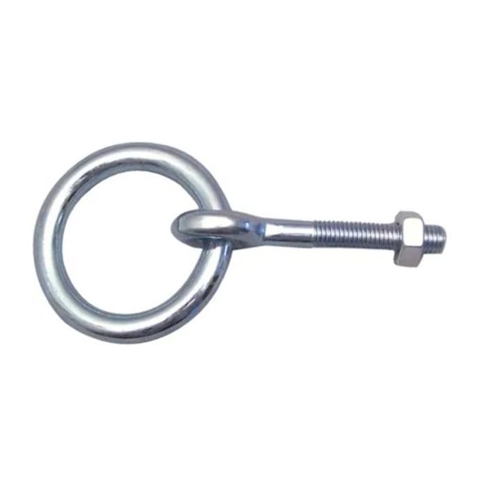 Anneau d'écurie ecrou acier zingué VISO Tige 100 mm Fil Ø10 - AEE10E