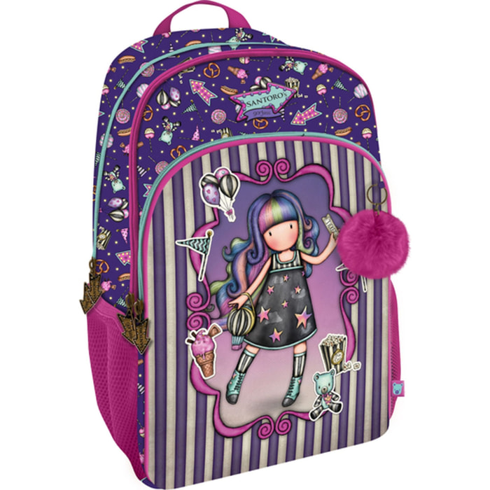 Mochila 3 cremalleras gorjuss™ fairground "up and away"