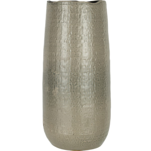 J-Line Vase Motifs Ceramique Gris Clair Large