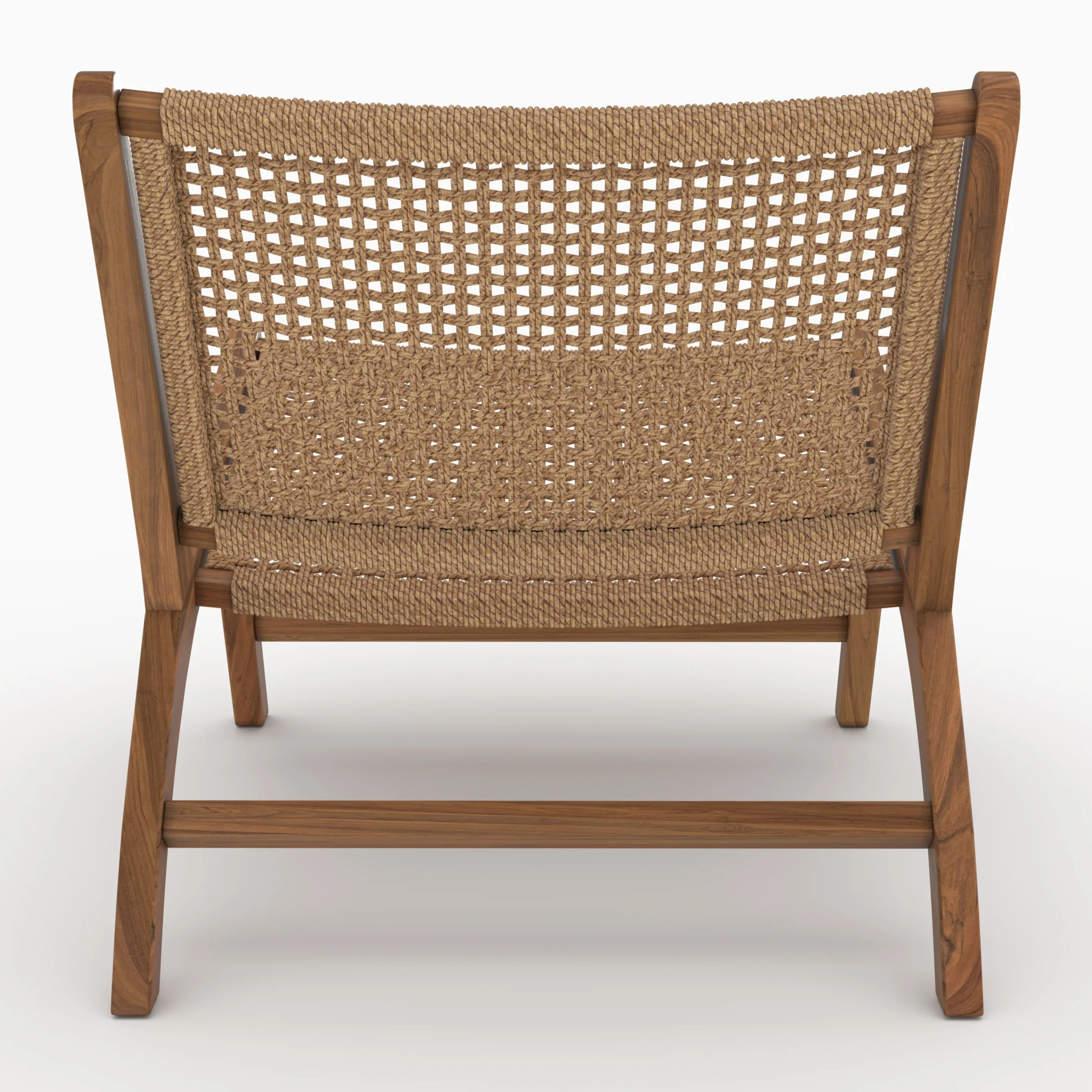 Fauteuil en bois de teck et tissage synthétique - Kilka