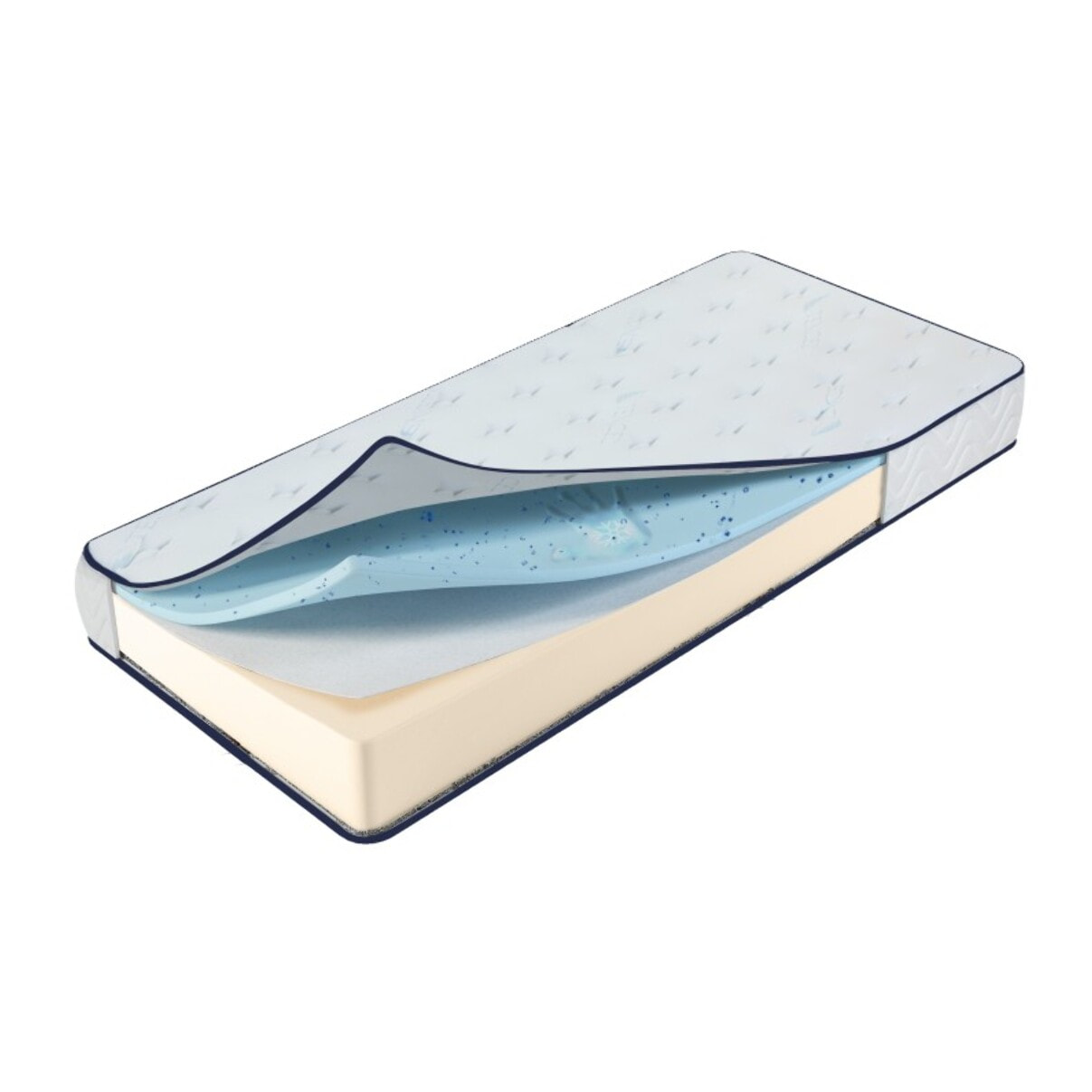 Matelas Iceland, 100% mémoire de forme et gel frais, Tissu Tencel : Soutien morphologique