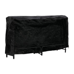 Serre-bûches métal avec housse de protection noire
