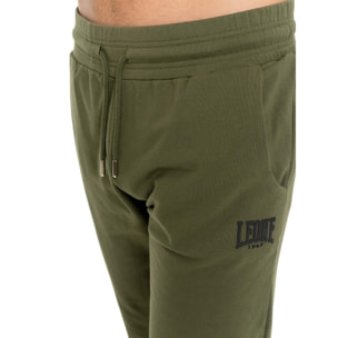 Pantalón de deporte de invierno para hombre sin puños con pequeño logo "Basic"