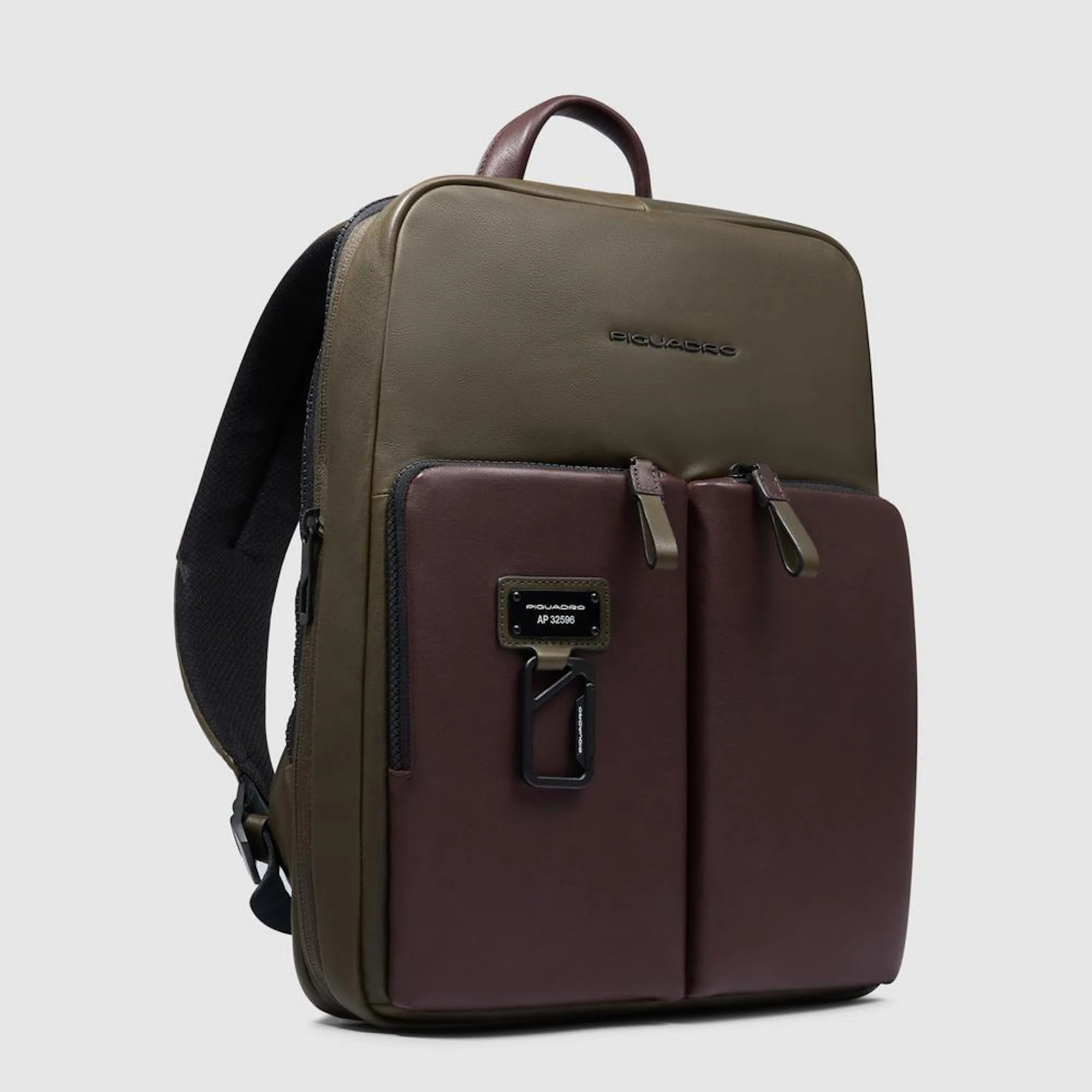 Piquadro Zaino sottile porta pc e iPad® con protezioni antiurto e RFID, espandibile